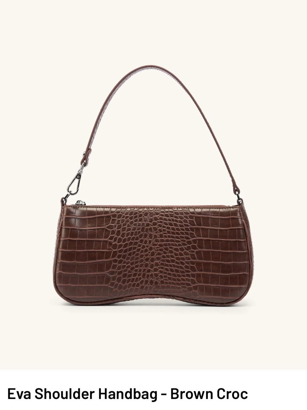JW PEI Eva Shoulder Bag - Brown Croc Emboss